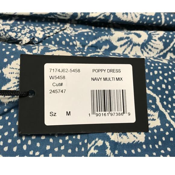 Paige Poppy Dress in Navy Medium - Picture 7 of 8